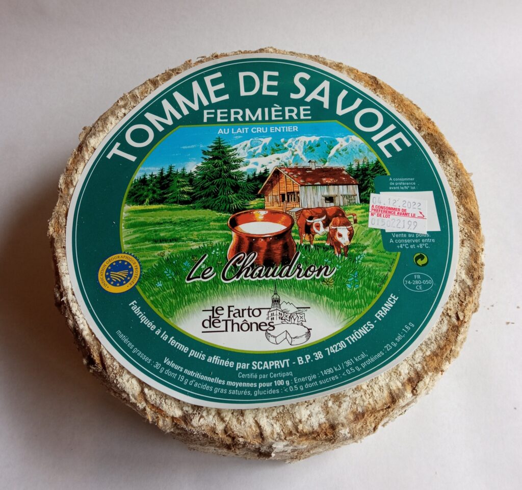 tomme de savoie
fromage au lait de vache
Planète Fromages
58800 Corbigny